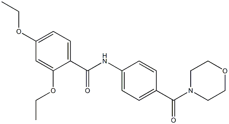 2,4-diethoxy-N-[4-(morpholine-4-carbonyl)phenyl]benzamide Struktur