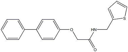 2-(4-phenylphenoxy)-N-(thiophen-2-ylmethyl)acetamide Structure