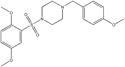 1-(2,5-dimethoxyphenyl)sulfonyl-4-[(4-methoxyphenyl)methyl]piperazine Struktur