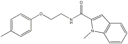 1-methyl-N-[2-(4-methylphenoxy)ethyl]indole-2-carboxamide Struktur