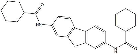 N-[7-(cyclohexanecarbonylamino)-9H-fluoren-2-yl]cyclohexanecarboxamide Struktur