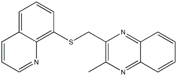 2-methyl-3-(quinolin-8-ylsulfanylmethyl)quinoxaline Struktur