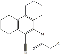 2-chloro-N-(10-cyano-1,2,3,4,5,6,7,8-octahydrophenanthren-9-yl)acetamide Struktur