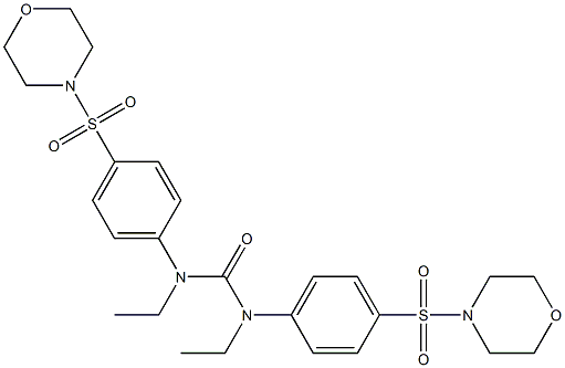 1,3-diethyl-1,3-bis(4-morpholin-4-ylsulfonylphenyl)urea Struktur