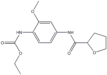 ethyl N-[2-methoxy-4-(oxolane-2-carbonylamino)phenyl]carbamate Struktur