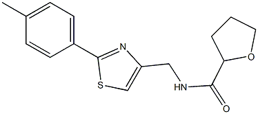 N-[[2-(4-methylphenyl)-1,3-thiazol-4-yl]methyl]oxolane-2-carboxamide Struktur