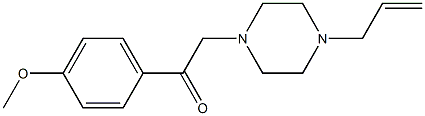 2-(4-methoxyphenyl)-1-(4-prop-2-enylpiperazin-1-yl)ethanone Struktur