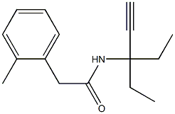 N-(3-ethylpent-1-yn-3-yl)-2-(2-methylphenyl)acetamide Struktur