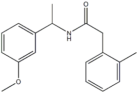 N-[1-(3-methoxyphenyl)ethyl]-2-(2-methylphenyl)acetamide Struktur