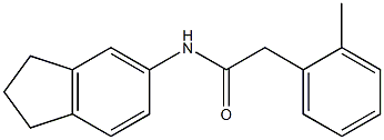 N-(2,3-dihydro-1H-inden-5-yl)-2-(2-methylphenyl)acetamide Struktur