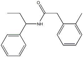 2-(2-methylphenyl)-N-(1-phenylpropyl)acetamide Struktur