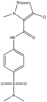 4-chloro-N-[4-(dimethylsulfamoyl)phenyl]-2-methylpyrazole-3-carboxamide Struktur