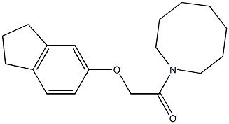 1-(azocan-1-yl)-2-(2,3-dihydro-1H-inden-5-yloxy)ethanone Struktur