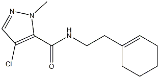 4-chloro-N-[2-(cyclohexen-1-yl)ethyl]-2-methylpyrazole-3-carboxamide Struktur