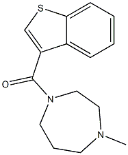 1-benzothiophen-3-yl-(4-methyl-1,4-diazepan-1-yl)methanone Struktur