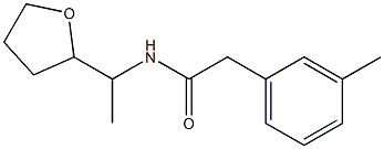 2-(3-methylphenyl)-N-[1-(oxolan-2-yl)ethyl]acetamide Struktur