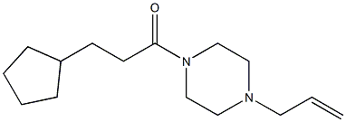 3-cyclopentyl-1-(4-prop-2-enylpiperazin-1-yl)propan-1-one Struktur