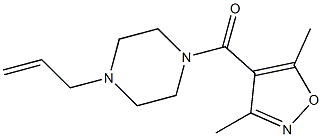 (3,5-dimethyl-1,2-oxazol-4-yl)-(4-prop-2-enylpiperazin-1-yl)methanone Struktur