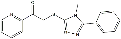 2-[(4-methyl-5-phenyl-1,2,4-triazol-3-yl)sulfanyl]-1-pyridin-2-ylethanone Struktur