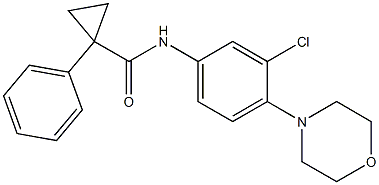 N-(3-chloro-4-morpholin-4-ylphenyl)-1-phenylcyclopropane-1-carboxamide Struktur