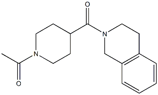 1-[4-(3,4-dihydro-1H-isoquinoline-2-carbonyl)piperidin-1-yl]ethanone Struktur