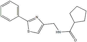 N-[(2-phenyl-1,3-thiazol-4-yl)methyl]cyclopentanecarboxamide Struktur