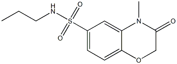 4-methyl-3-oxo-N-propyl-1,4-benzoxazine-6-sulfonamide Struktur