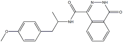 N-[1-(4-methoxyphenyl)propan-2-yl]-4-oxo-3H-phthalazine-1-carboxamide Struktur