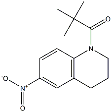 2,2-dimethyl-1-(6-nitro-3,4-dihydro-2H-quinolin-1-yl)propan-1-one Struktur