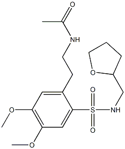 N-[2-[4,5-dimethoxy-2-(oxolan-2-ylmethylsulfamoyl)phenyl]ethyl]acetamide Struktur