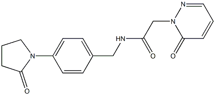 2-(6-oxopyridazin-1-yl)-N-[[4-(2-oxopyrrolidin-1-yl)phenyl]methyl]acetamide Struktur