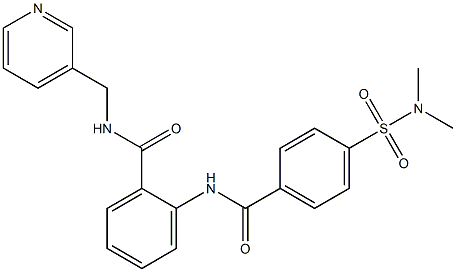 2-[[4-(dimethylsulfamoyl)benzoyl]amino]-N-(pyridin-3-ylmethyl)benzamide Struktur