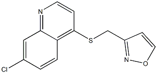 3-[(7-chloroquinolin-4-yl)sulfanylmethyl]-1,2-oxazole Struktur