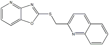 2-(quinolin-2-ylmethylsulfanyl)-[1,3]oxazolo[4,5-b]pyridine Struktur