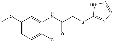 N-(2-chloro-5-methoxyphenyl)-2-(1H-1,2,4-triazol-5-ylsulfanyl)acetamide Struktur