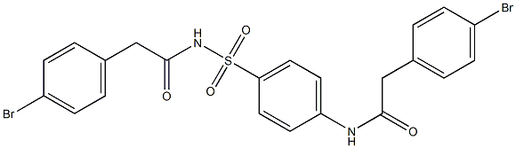 2-(4-bromophenyl)-N-[4-[[2-(4-bromophenyl)acetyl]sulfamoyl]phenyl]acetamide Struktur