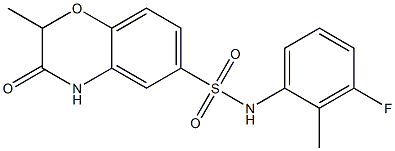 N-(3-fluoro-2-methylphenyl)-2-methyl-3-oxo-4H-1,4-benzoxazine-6-sulfonamide Struktur