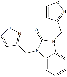 1,3-bis(1,2-oxazol-3-ylmethyl)benzimidazol-2-one Struktur