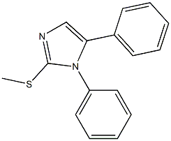 2-methylsulfanyl-1,5-diphenylimidazole Struktur