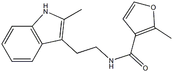 2-methyl-N-[2-(2-methyl-1H-indol-3-yl)ethyl]furan-3-carboxamide Struktur