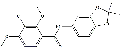 N-(2,2-dimethyl-1,3-benzodioxol-5-yl)-2,3,4-trimethoxybenzamide Struktur