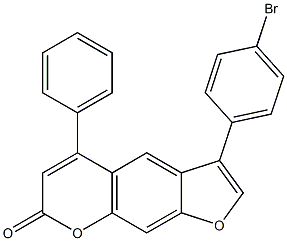 3-(4-bromophenyl)-5-phenylfuro[3,2-g]chromen-7-one Struktur