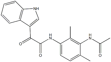 N-(3-acetamido-2,4-dimethylphenyl)-2-(1H-indol-3-yl)-2-oxoacetamide Struktur