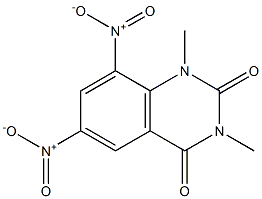 1,3-dimethyl-6,8-dinitroquinazoline-2,4-dione Struktur