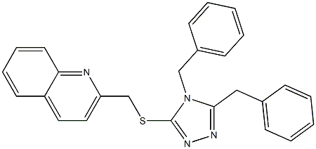 2-[(4,5-dibenzyl-1,2,4-triazol-3-yl)sulfanylmethyl]quinoline Struktur