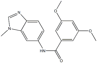 3,5-dimethoxy-N-(3-methylbenzimidazol-5-yl)benzamide Struktur