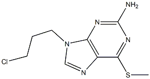 9-(3-chloropropyl)-6-methylsulfanylpurin-2-amine Struktur