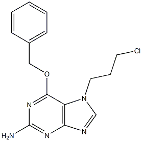 7-(3-chloropropyl)-6-phenylmethoxypurin-2-amine Struktur