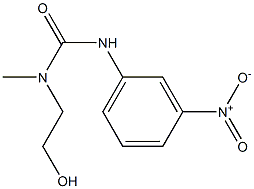 1-(2-hydroxyethyl)-1-methyl-3-(3-nitrophenyl)urea Struktur