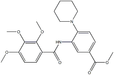 methyl 4-piperidin-1-yl-3-[(2,3,4-trimethoxybenzoyl)amino]benzoate Struktur